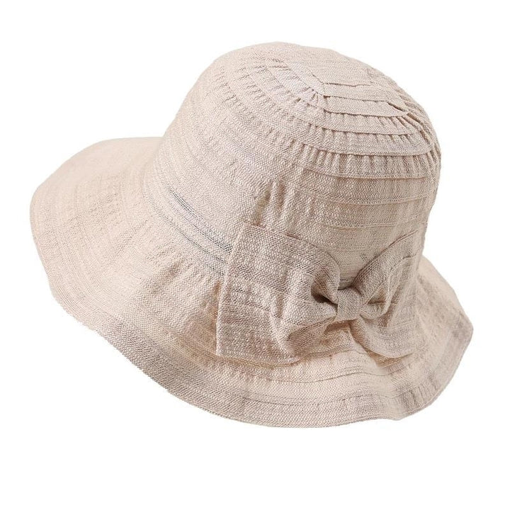 Summer Bowknot Big Eaves Sunshade Fisherman Hat Ladies Image 3