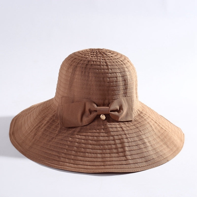 Womens All-match Large-edge Foldable Sun Hat Image 9