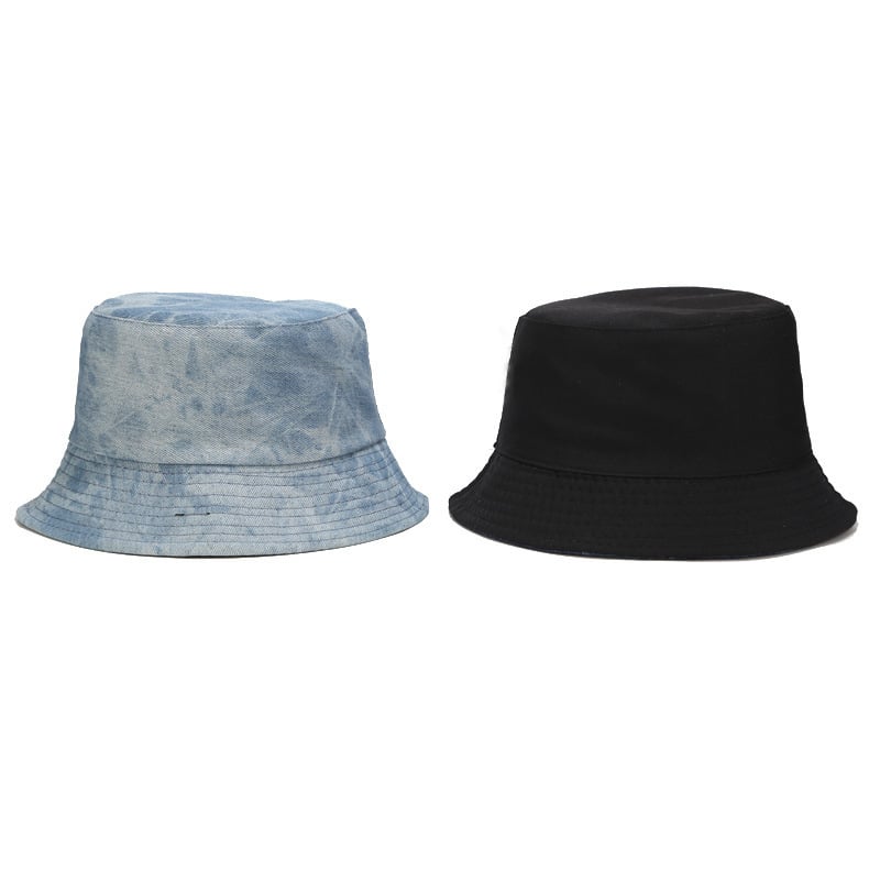 3-color Denim Double-sided Basin Hat Image 2