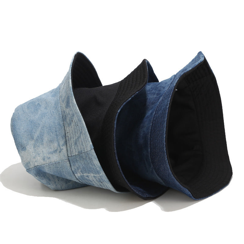 3-color Denim Double-sided Basin Hat Image 4