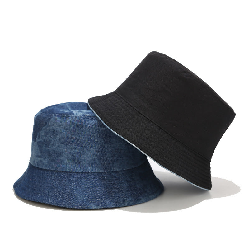 3-color Denim Double-sided Basin Hat Image 4