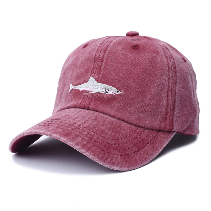 Unisex Shark Embroidery Baseball Cap Image 1