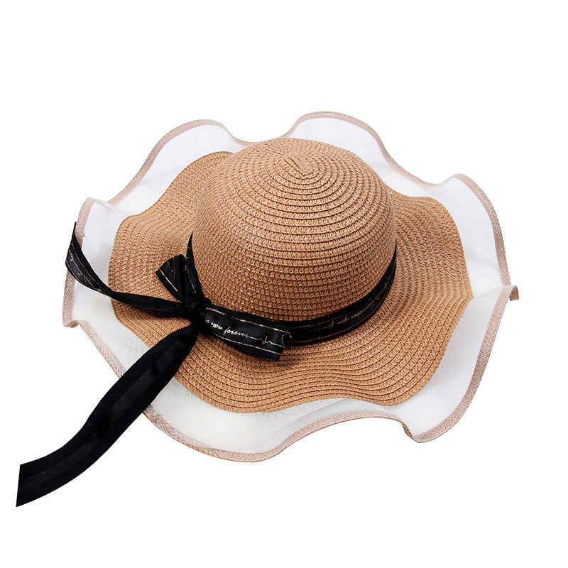 Womens Net Yarn All-match Breathable Sun Hat Image 2