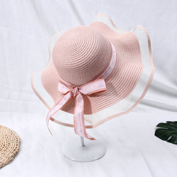 Womens Net Yarn All-match Breathable Sun Hat Image 4