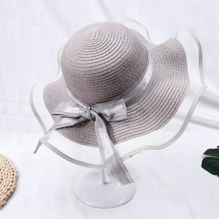 Womens Net Yarn All-match Breathable Sun Hat Image 4