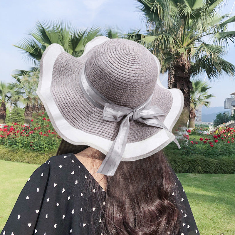 Womens Net Yarn All-match Breathable Sun Hat Image 8