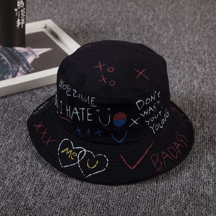 Unisex Graffiti Fisherman Hat Image 3