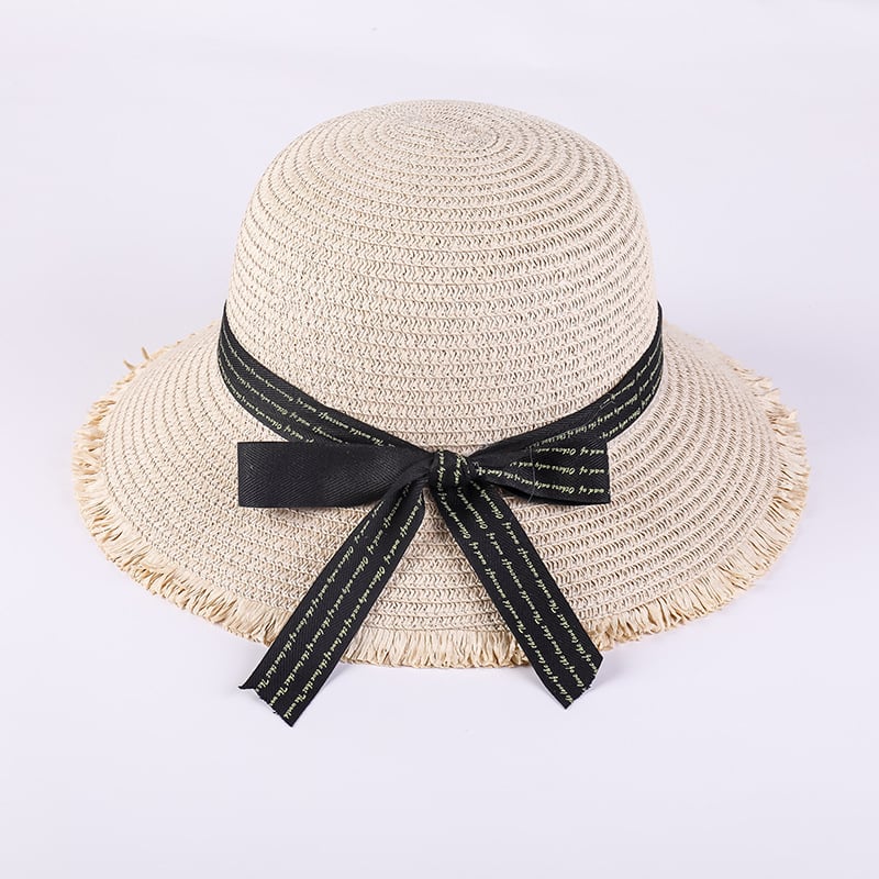 Ladies Fashion Fringed Beach Hat Image 1