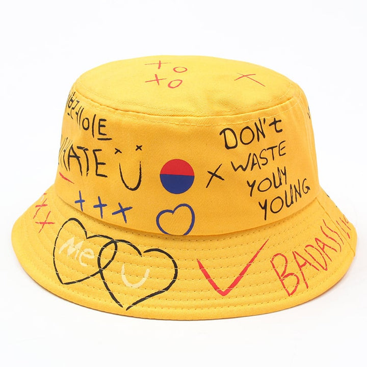 Unisex Graffiti Fisherman Hat Image 1