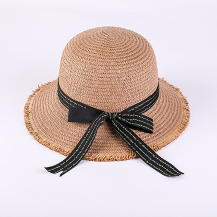 Ladies Fashion Fringed Beach Hat Image 7