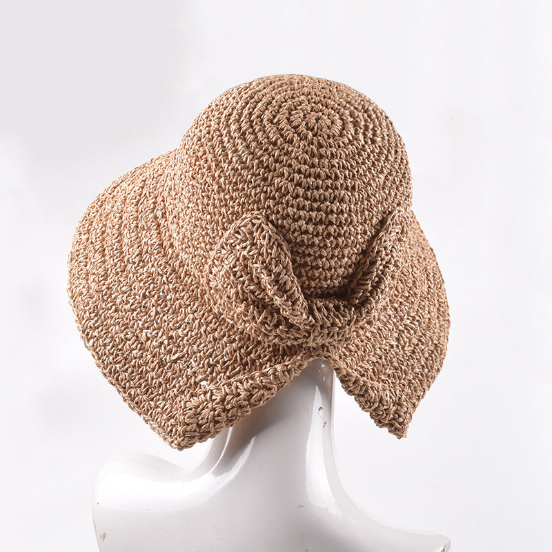 Womens Straw Hat With Big Side Sunshade Image 6