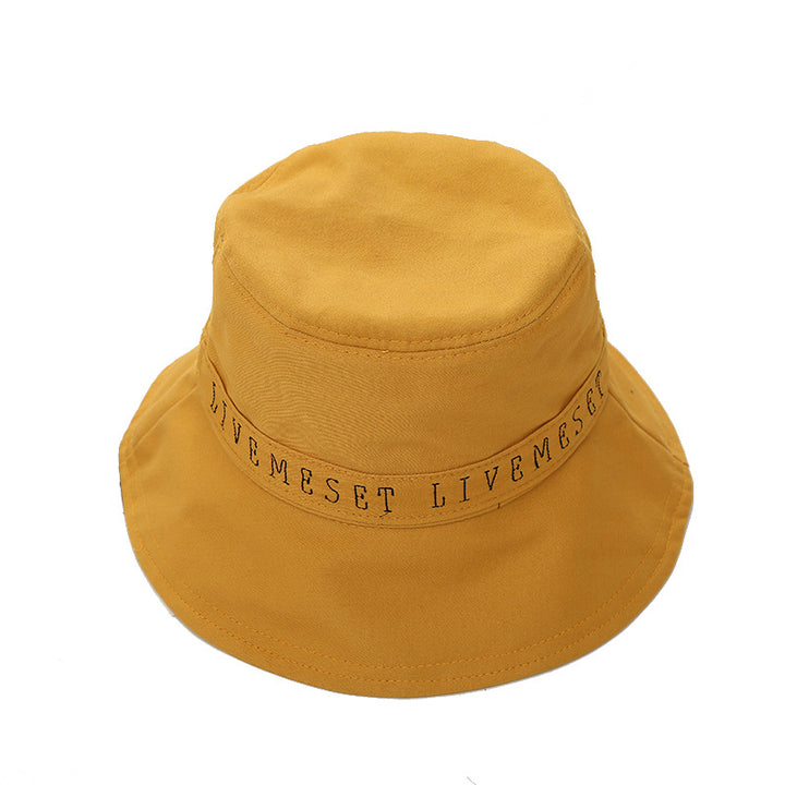 Unisex Embroidered Letter Basin Hat Image 3