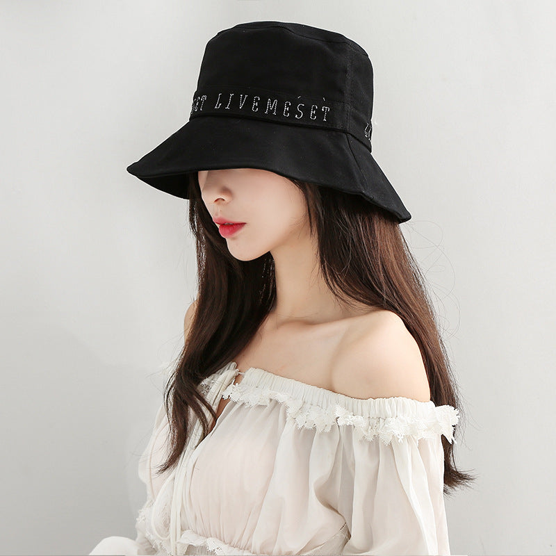 Unisex Embroidered Letter Basin Hat Image 6