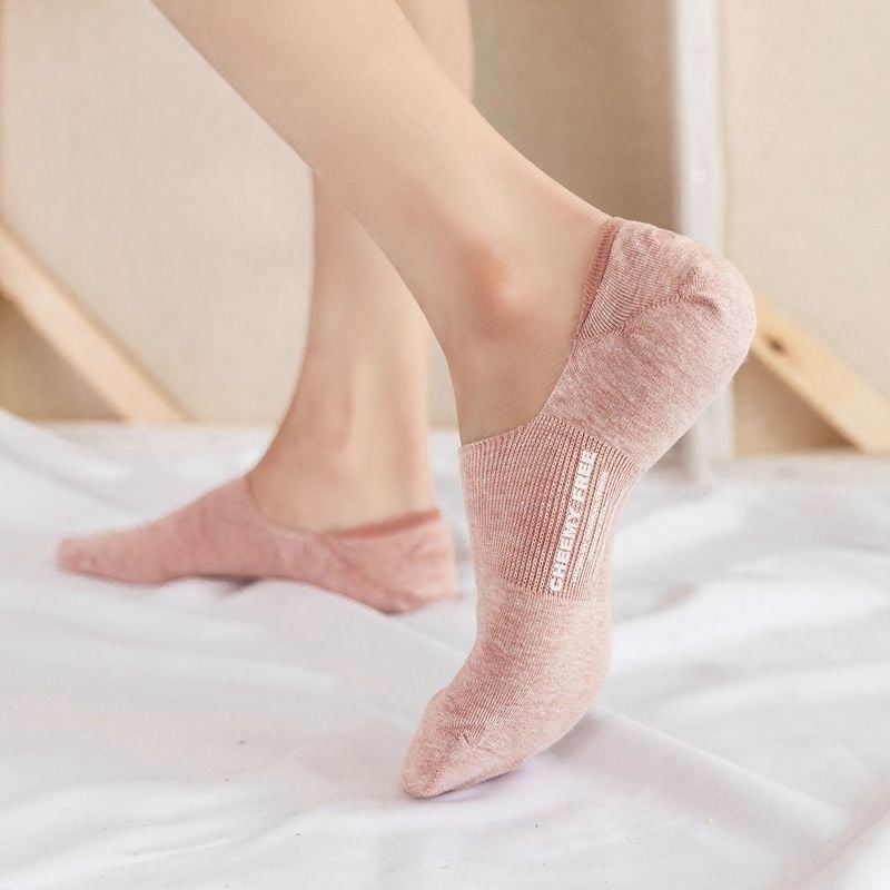10-Pack Printed Rubber Anti-drop Heel Boat Socks Image 2