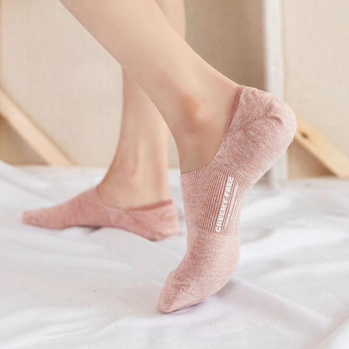 10-Pack Printed Rubber Anti-drop Heel Boat Socks Image 2