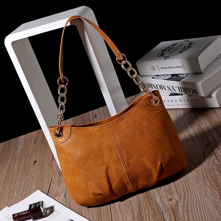 Ladies Simple Chain Shoulder Handbag Image 2