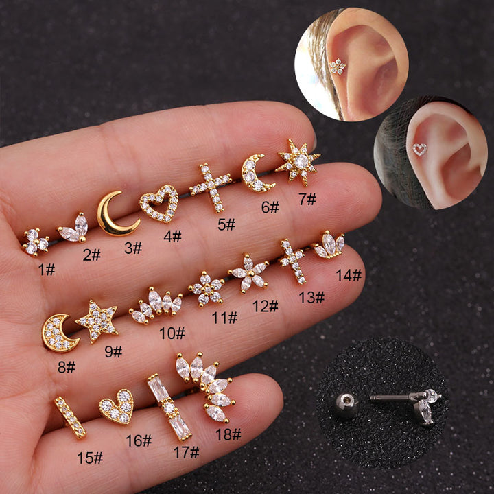 Stainless Steel Womens Ear Bone Nails Image 1