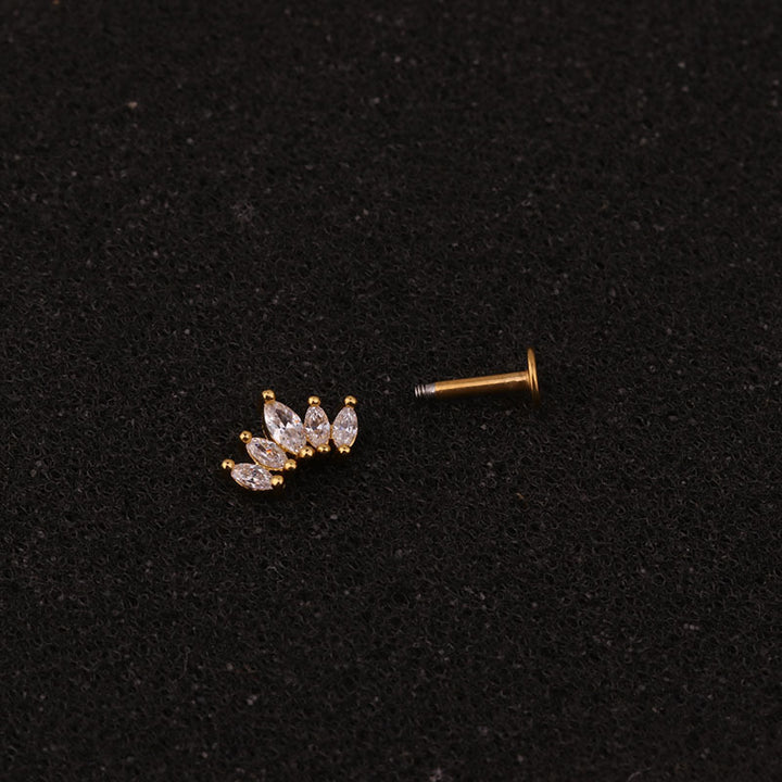 Female Crown Piercing Stud Earrings Image 3