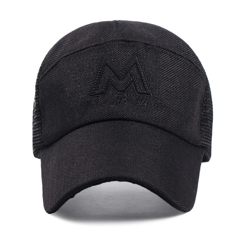 Mens Letters Sunscreen Baseball Net Cap Image 2