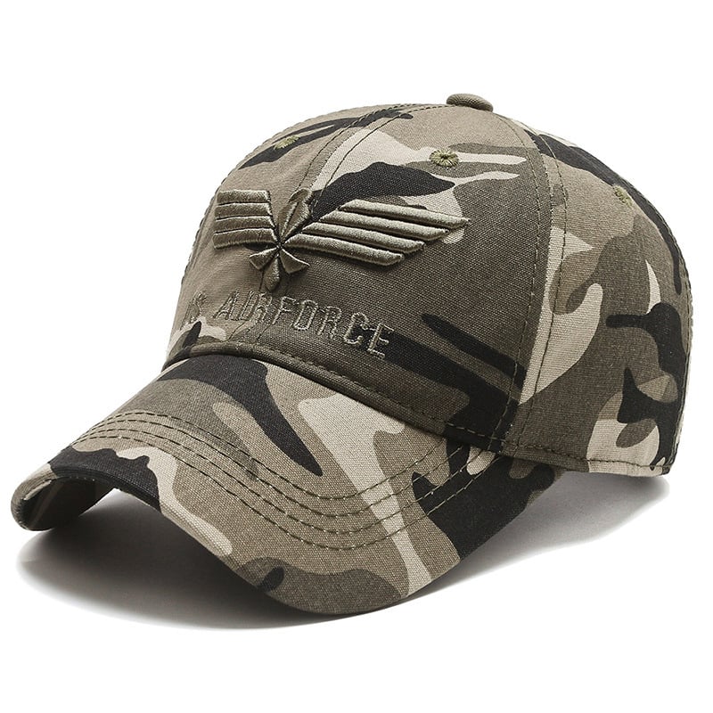 Mens Camouflage Visor Baseball Cap Image 1