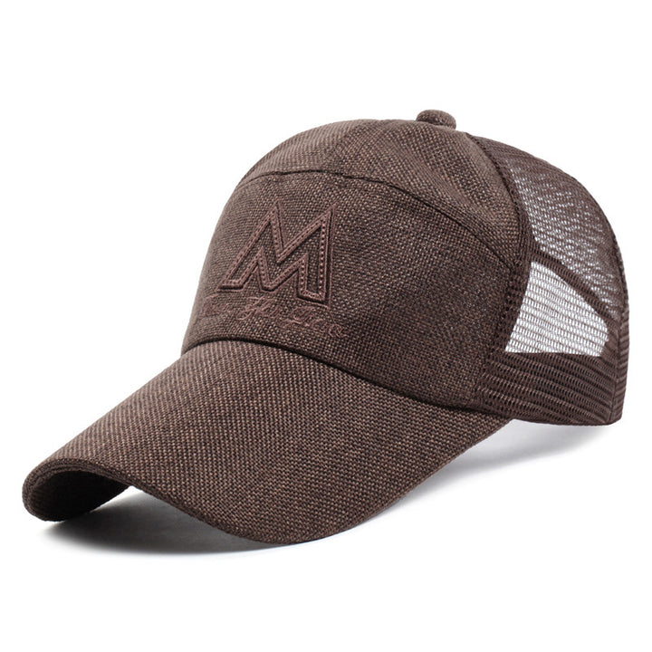 Mens Letters Sunscreen Baseball Net Cap Image 7