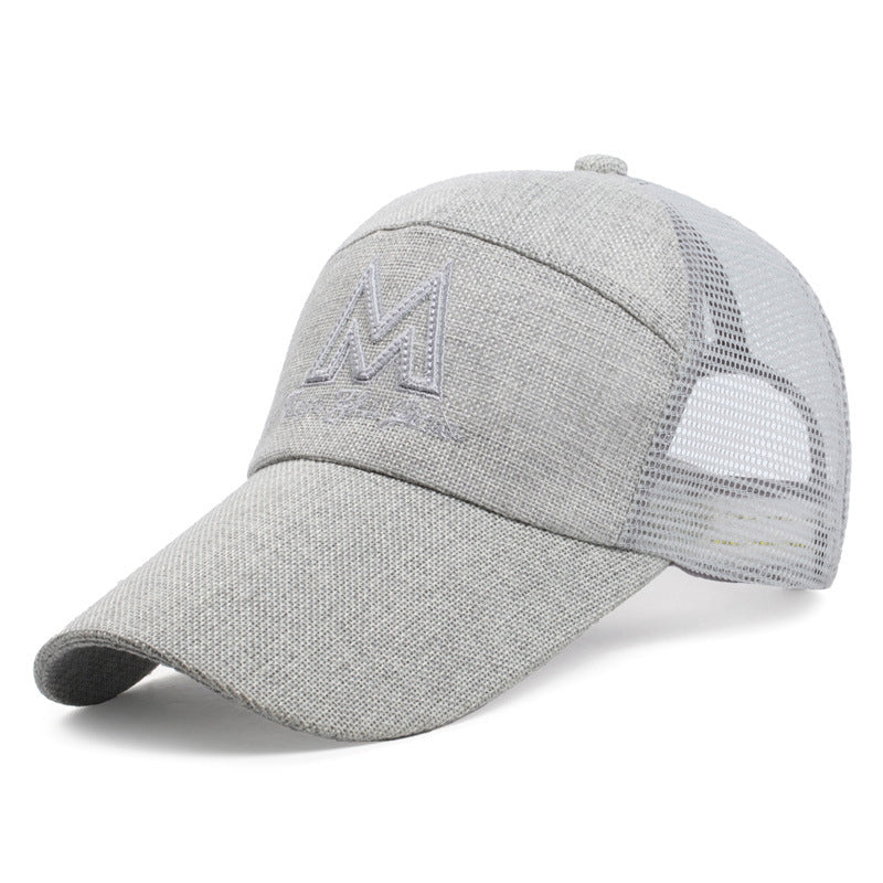 Mens Letters Sunscreen Baseball Net Cap Image 8