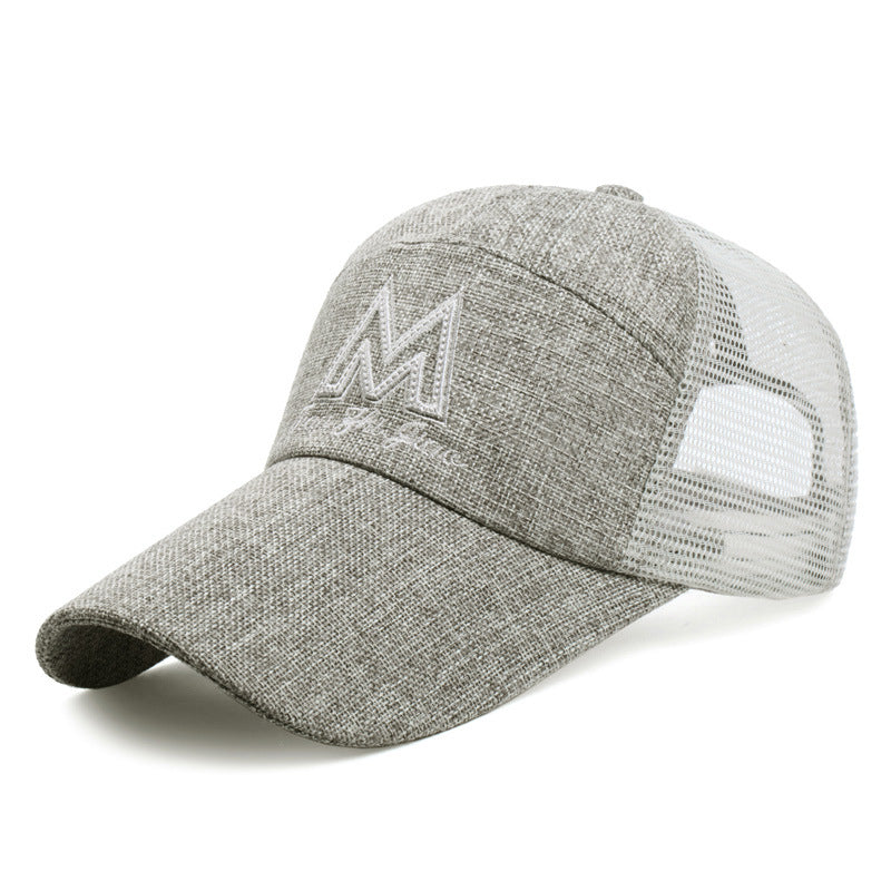 Mens Letters Sunscreen Baseball Net Cap Image 9