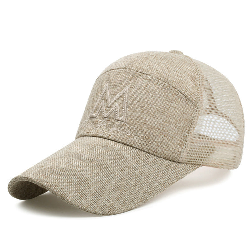 Mens Letters Sunscreen Baseball Net Cap Image 10