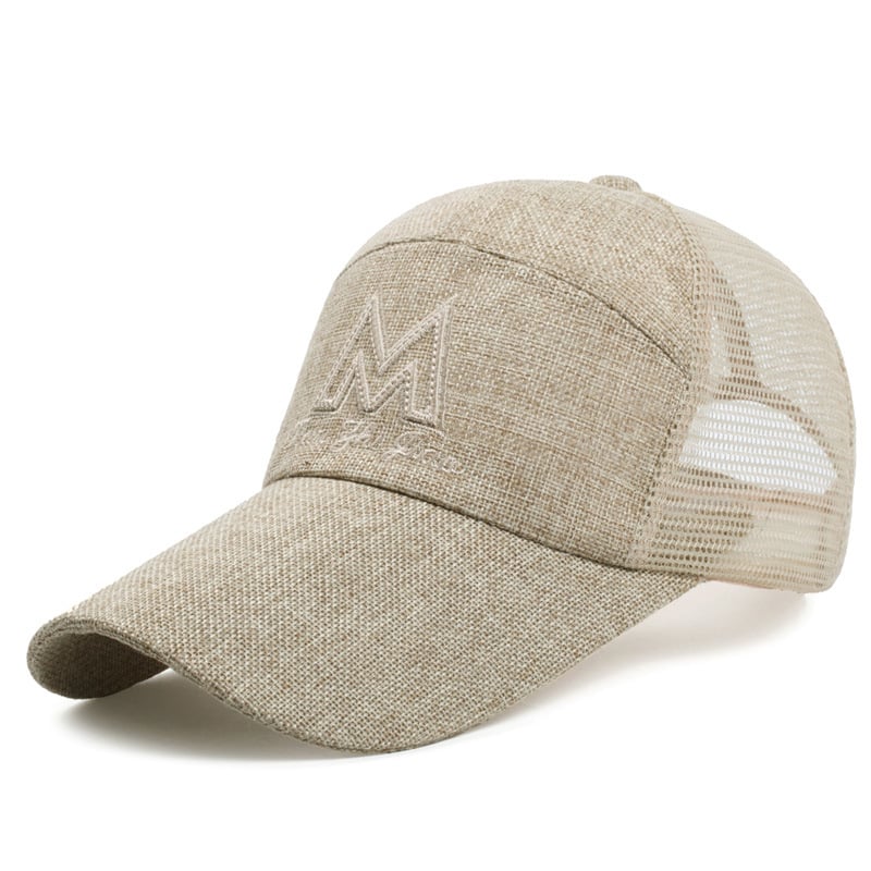 Mens Letters Sunscreen Baseball Net Cap Image 1