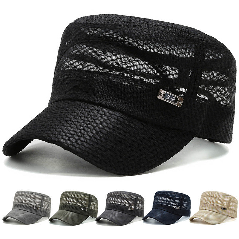 Mens Middle-aged Comfortable Breathable Mesh Cap Image 1