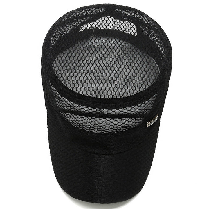 Mens Middle-aged Comfortable Breathable Mesh Cap Image 4