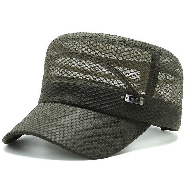 Mens Middle-aged Comfortable Breathable Mesh Cap Image 7