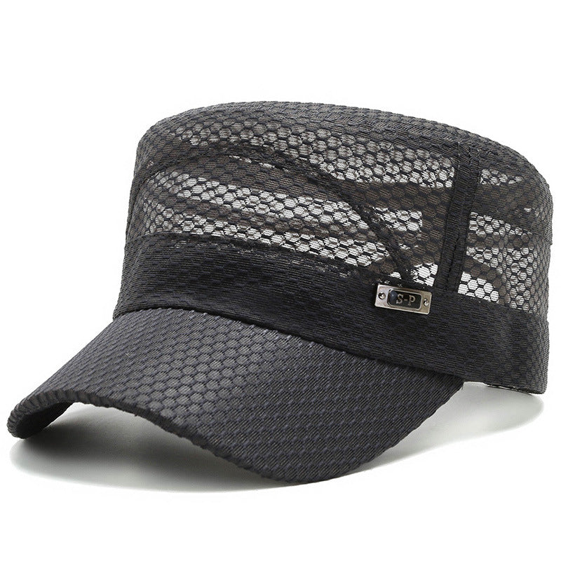 Mens Middle-aged Comfortable Breathable Mesh Cap Image 8