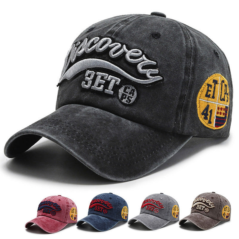 Fashion Printed Big Brim Mens Baseball Cap Image 1