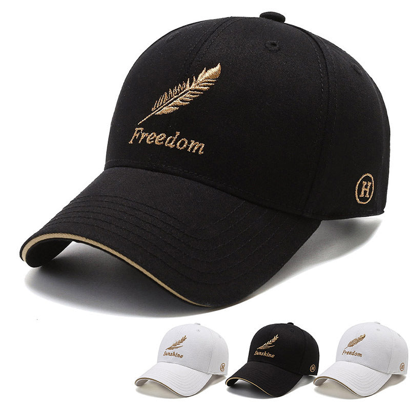 Feather Embroidery All-match Baseball Cap Unisex Image 1