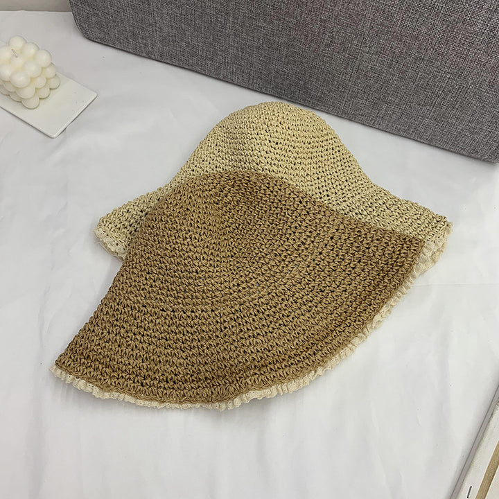 Girls Fresh Beach Sunshade Hat Foldable Image 10