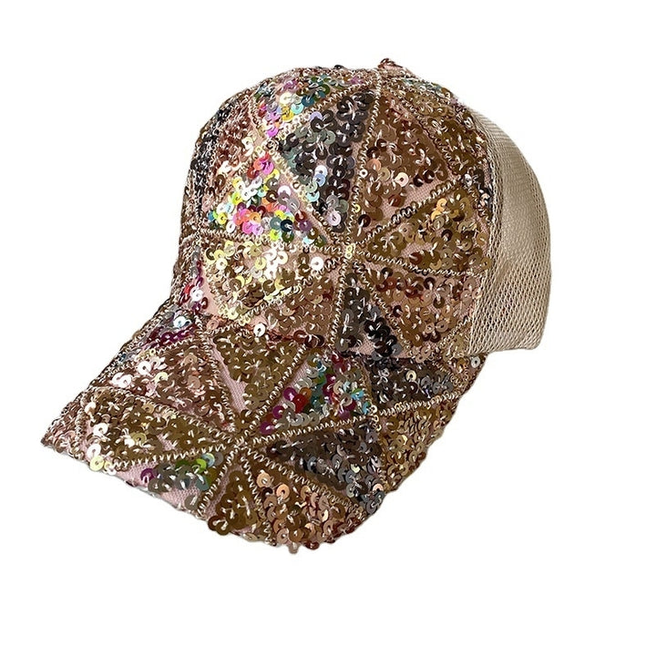 Fashion Outdoor Breathable Mesh Sequined Cap Image 9