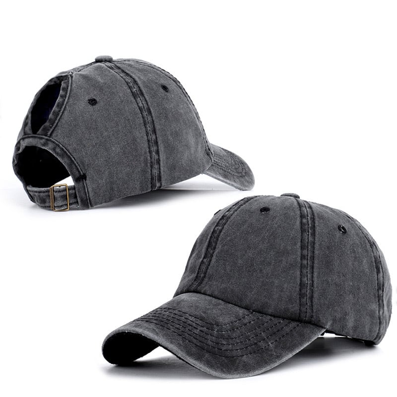 Ladies Ventilated Back Ponytail Baseball Cap Image 1