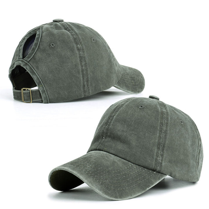 Ladies Ventilated Back Ponytail Baseball Cap Image 11