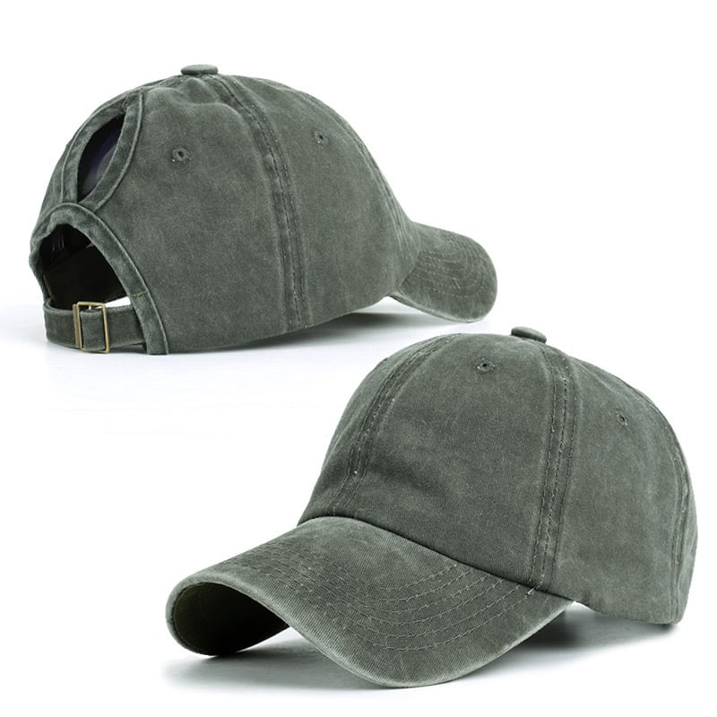 Ladies Ventilated Back Ponytail Baseball Cap Image 1