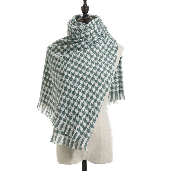 Houndstooth Scarf Unisex Keeps Warm Image 11