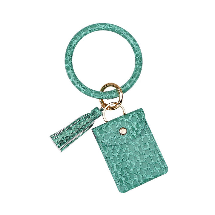 Coin Purse Anti-lost Bracelet Keychain PU Image 1