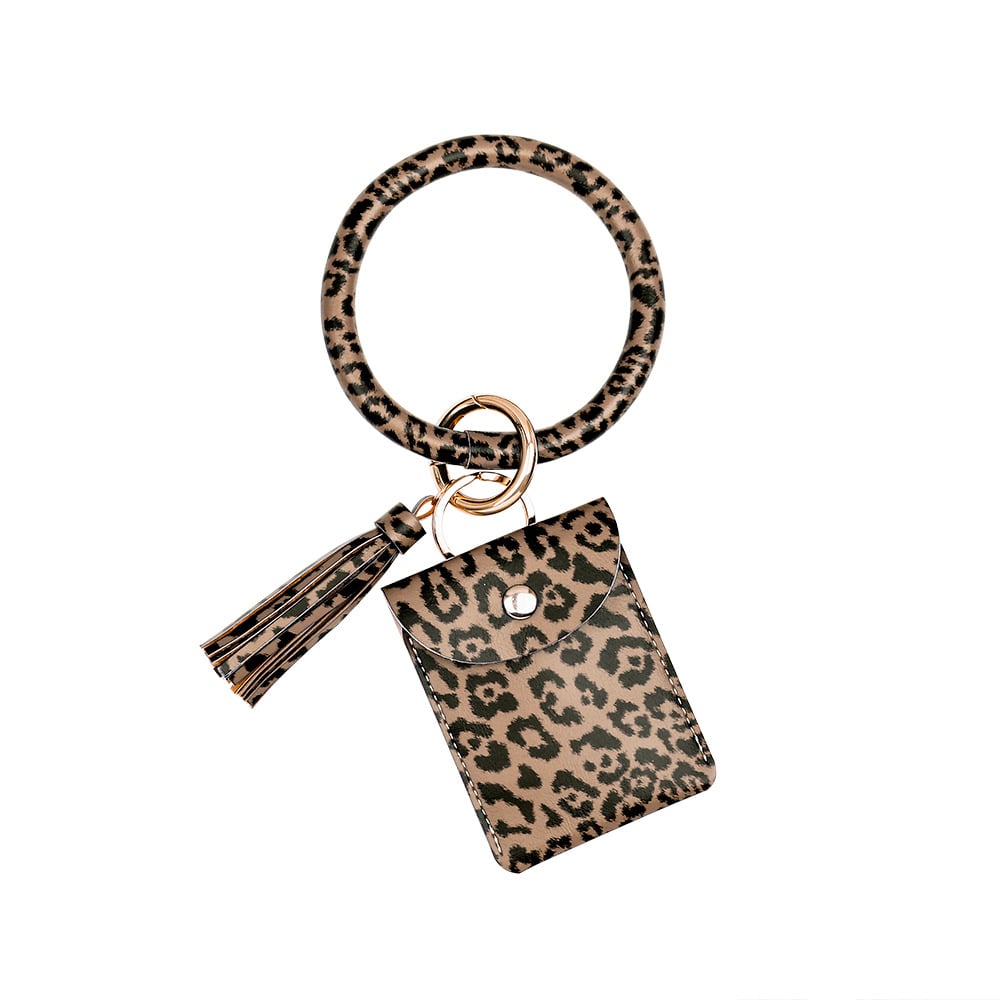 Coin Purse Anti-lost Bracelet Keychain PU Image 1