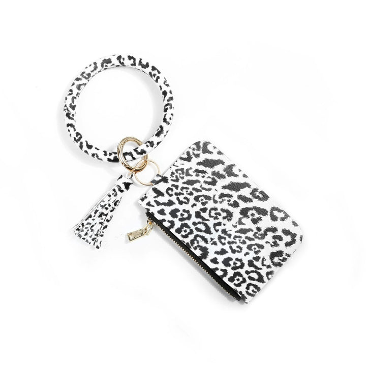 Unisex Pu Bracelet Coin Purse Bracelet Key Ring Image 1