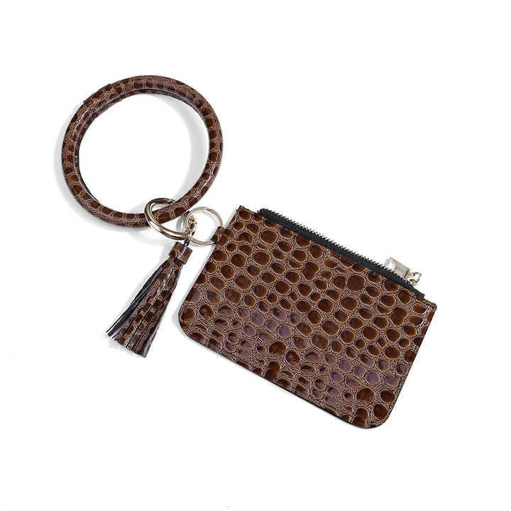 Unisex Pu Bracelet Coin Purse Bracelet Key Ring Image 1