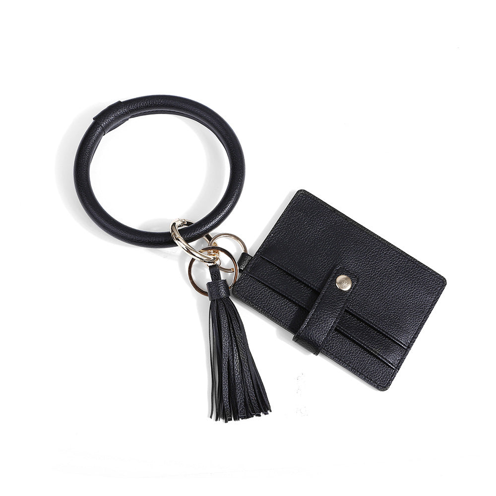 Key Chain Coin Purse Pu Bracelet Unisex Image 8