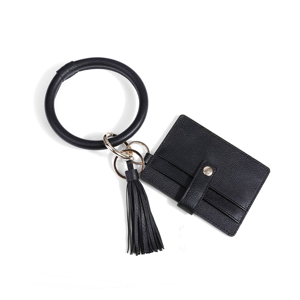 Key Chain Coin Purse Pu Bracelet Unisex Image 1