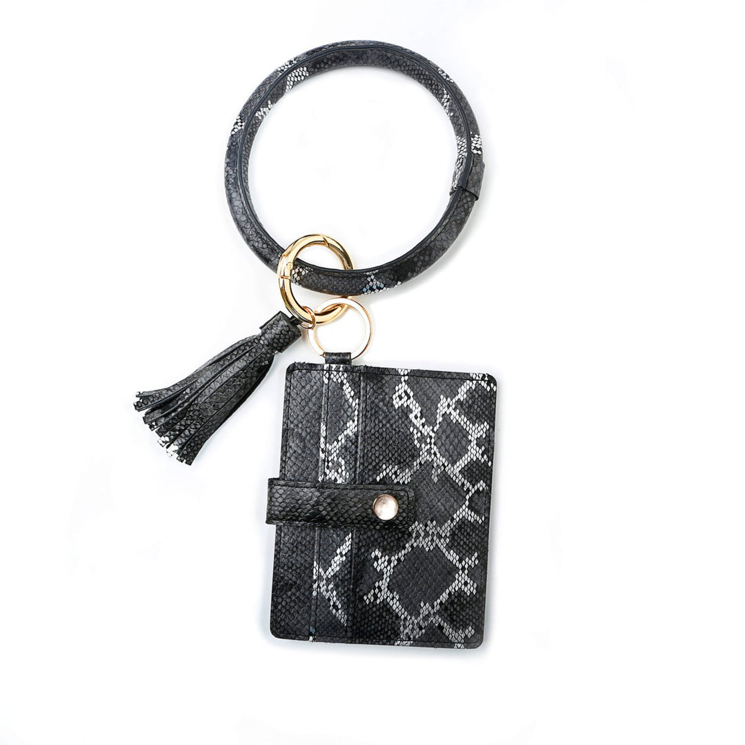 Key Chain Coin Purse Pu Bracelet Unisex Image 1