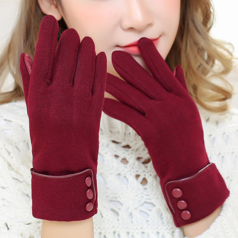 Winter Womens Riding Warm Fleece Gloves Image 1