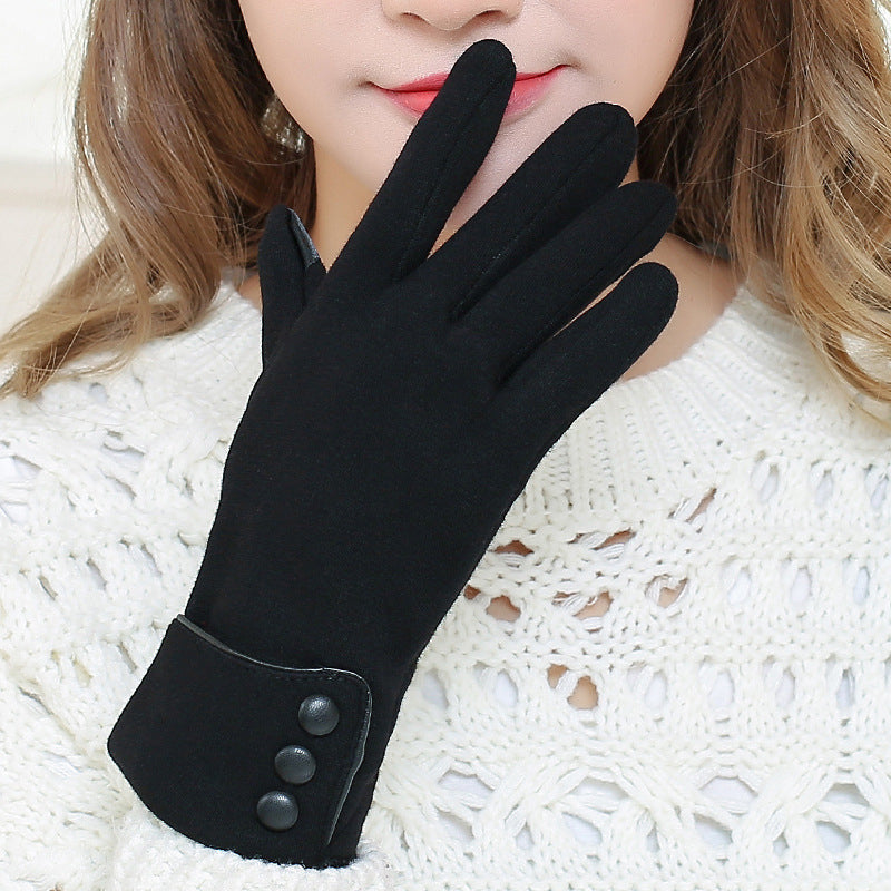 Winter Womens Riding Warm Fleece Gloves Image 2